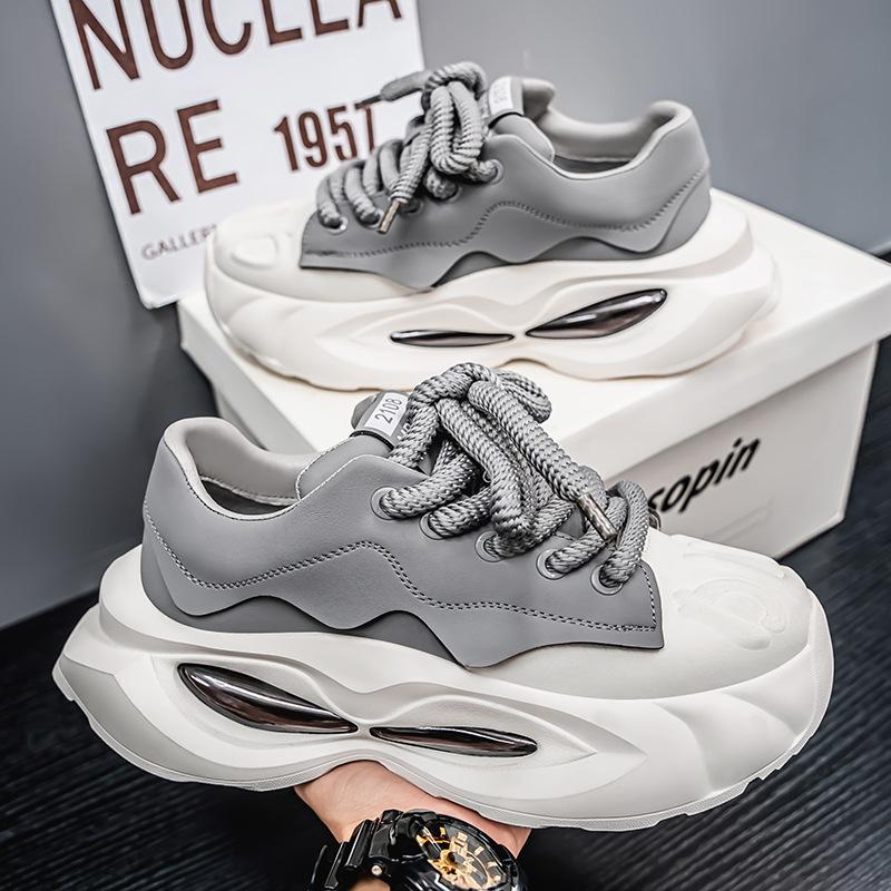 Summer New Versatile Trend Fashion Air Cushion Sole Comfortable Height Increase Dad Shoes Sports Casual Shoes Men