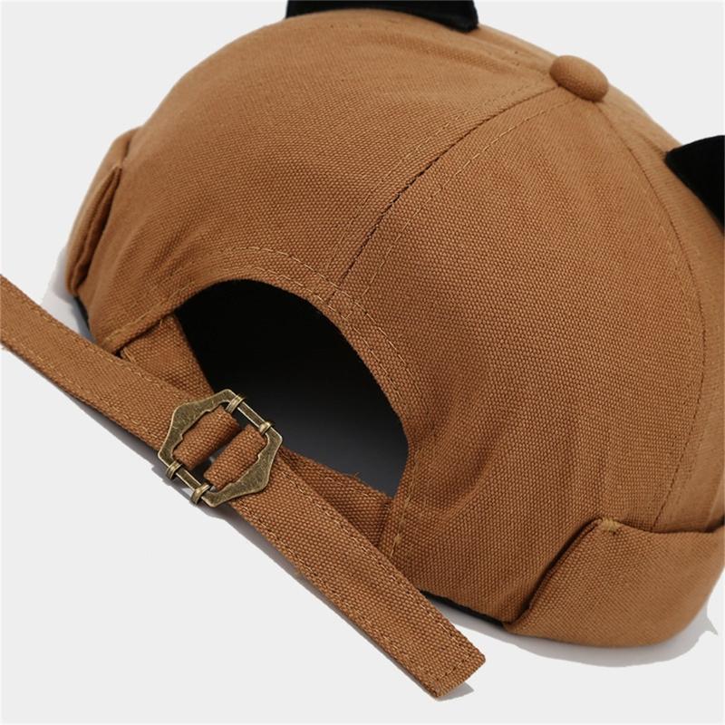 Coole schirmlose Mütze Stand Skullcap Mütze 3D Kätzchenohr für Street Shooting