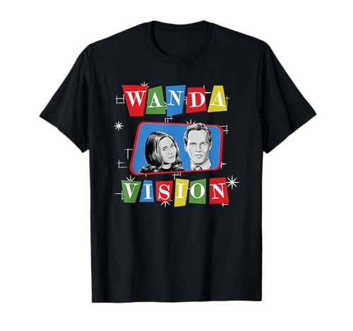 Marvel Studios WandaVision Logo TV Sitcom Style Disney + T-Shirt