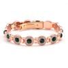 2026 Rond Volledig Diamant Magneet Rood Koperen Armband Europese en Amerikaanse Mode Vier Magnetische Sluiting Koppel Armband
