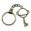 Ornate Gear Keychain Antique Style Punk Pendant Key Holder 30mm Ring