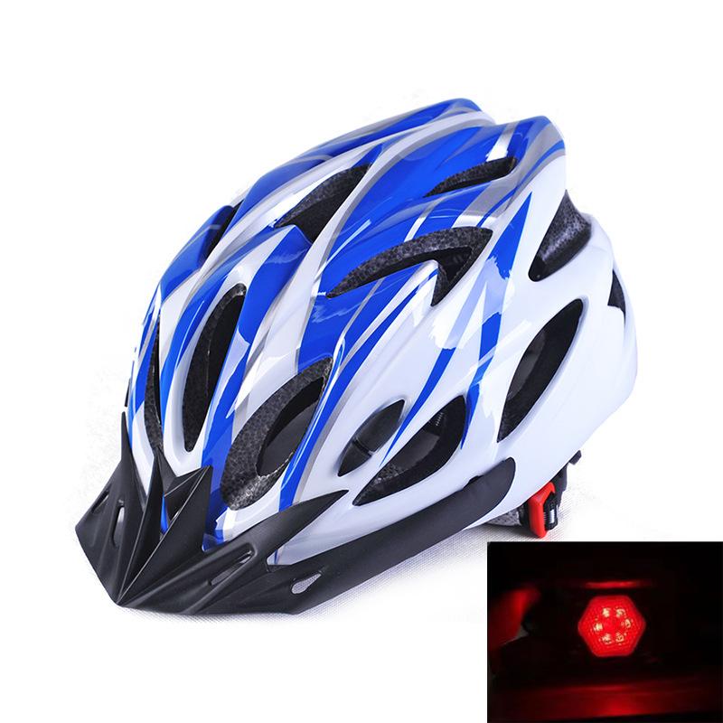 Bicycle helmet with tail lights, bicycle riding, mountain road bike helmet, integrated cycling cap