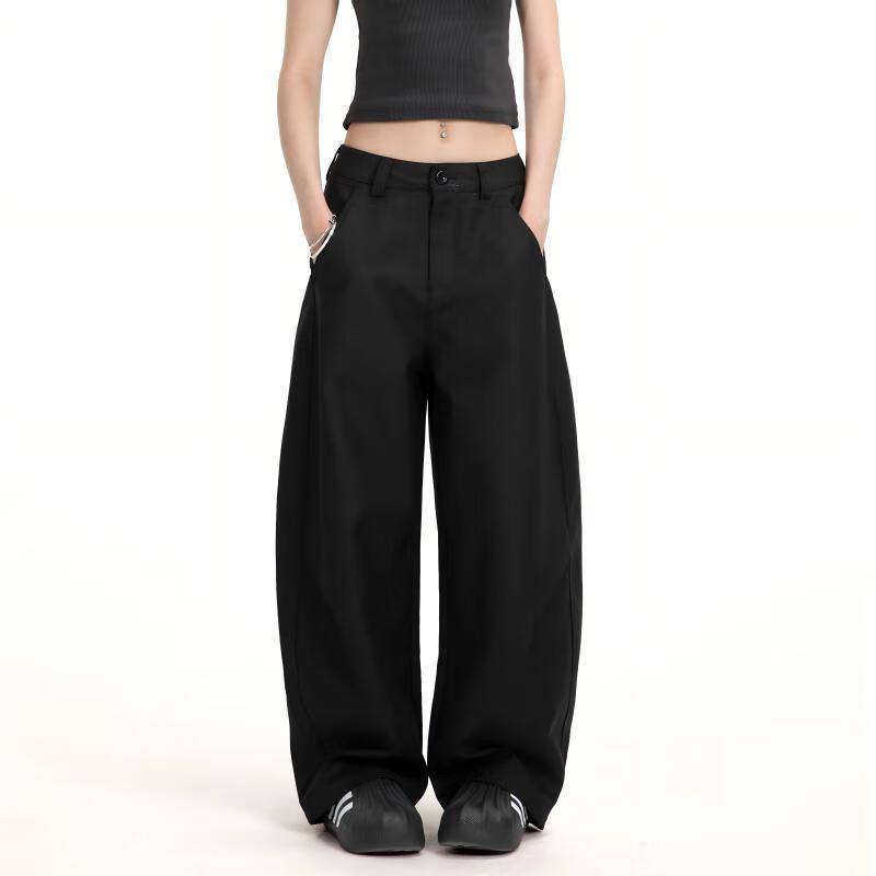 

ICH MODE Women s Relaxed Fit Wide-Leg Trousers L