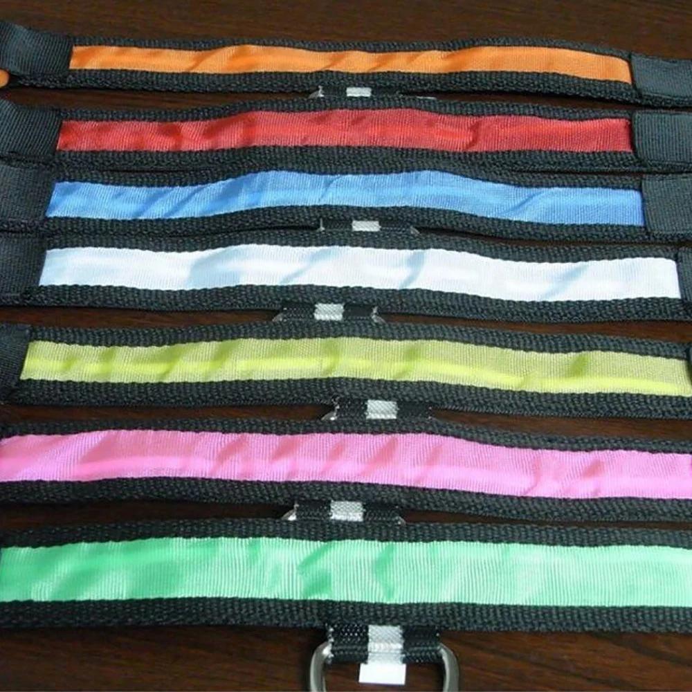 LED Naylon Köpek Evcil Hayvan Kedi Tasması Güvenlik Gece Kolyesi Kayıp Önleyici Yanıp Sönen Simli Tasmalarlar Köpek Gezdirme İçin