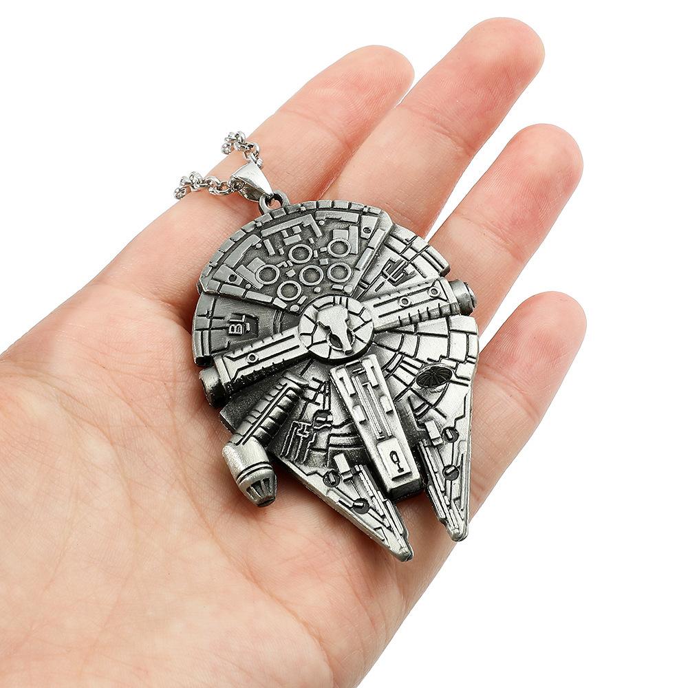 Star Wars Millennium Falcon Spaceship Pendant Necklace Keychain Jewelry Fashion 60CM