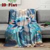 Blue salamander bubble 2D Flat Pattern Flannel Blanket High quality All Seasons Warmth and Comfort Perfect for Christmas Gifts.MMT0918398