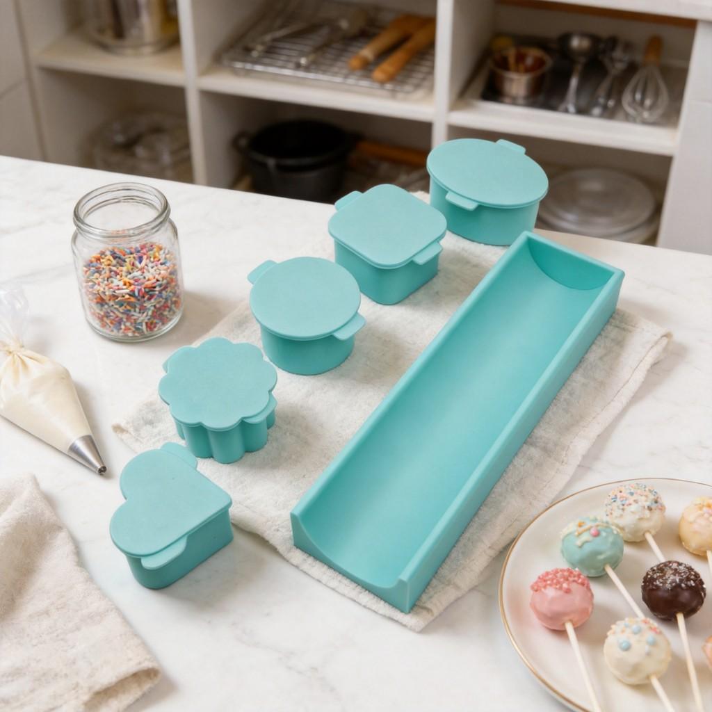 Cake Pop Mold Set For Home Baking Pla Material With Flower Shapes For Family And Bakery Use
