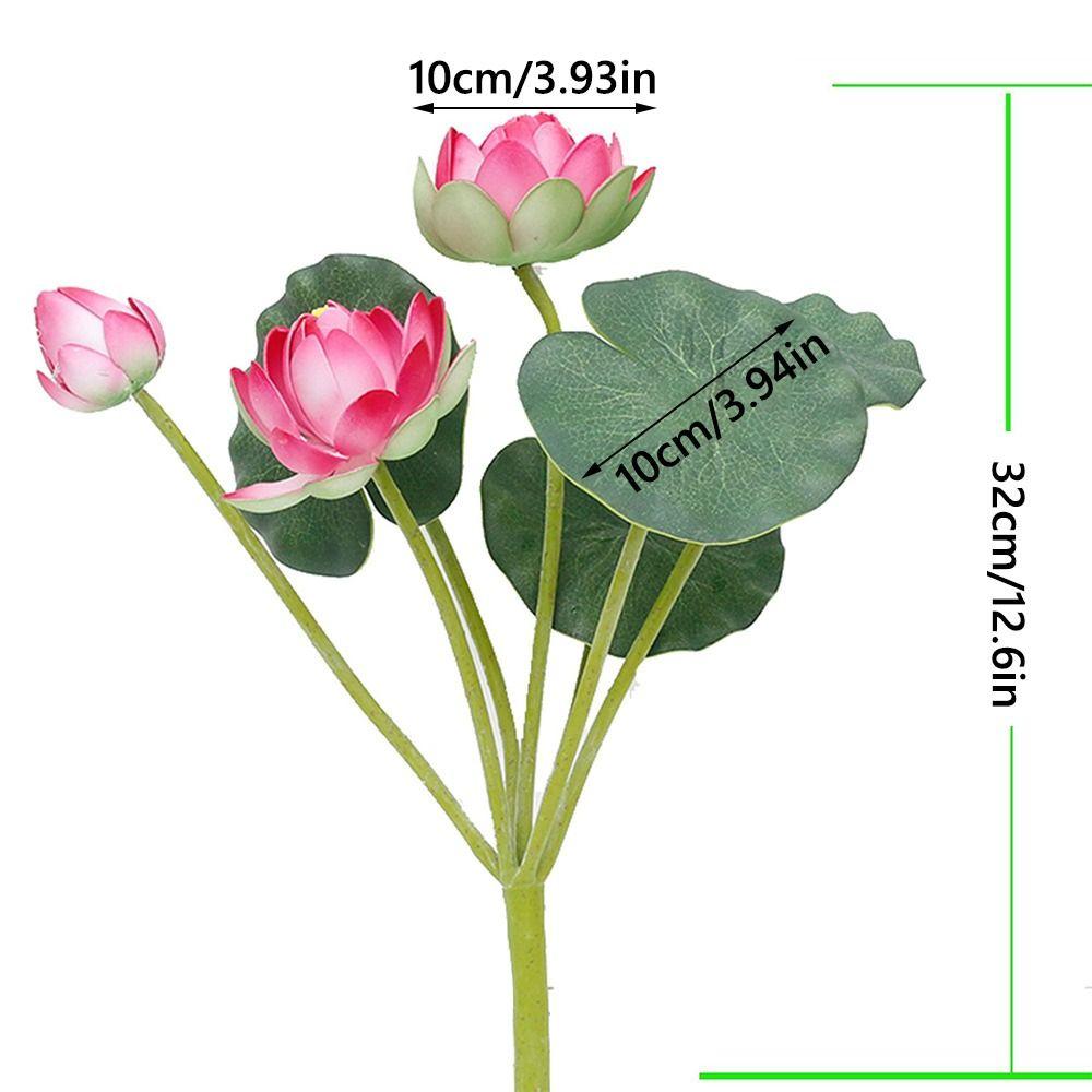 Multicolor Faux Lotus Leaf Flowers Silk Petals Lifelike Water Lily Home Decoration
