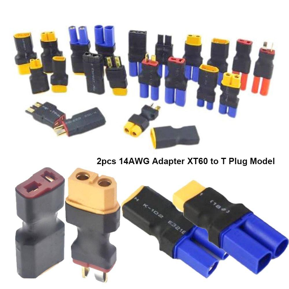 XT90 EC3 Airplane Battery Revolving Female Connector to Banana Head for 2pcs Welding Accessories