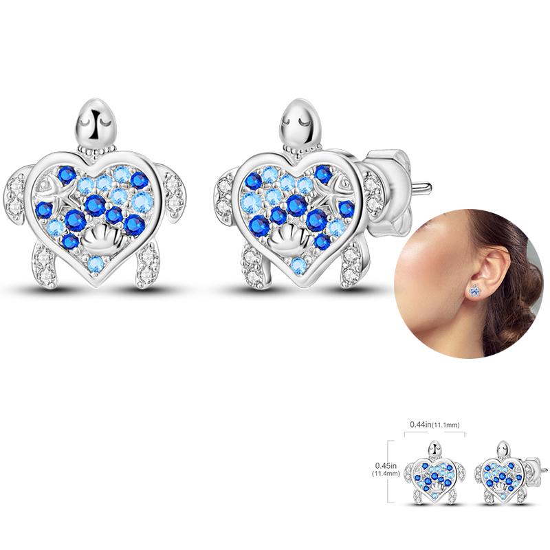 Ladies Sweet 925 Silver Ocean Star Flower Butterfly Design Trendy Earrings Birthday Commemoration Day Fine Sweetheart Jewelry