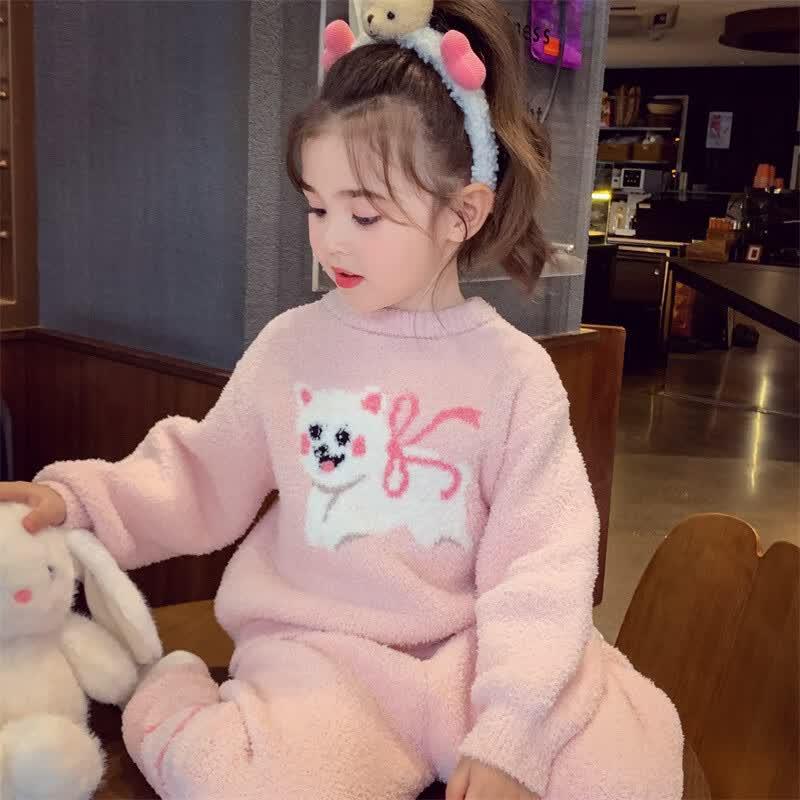 MIMIHELLO Girls  Cozy Winter Pajama Set 130cm