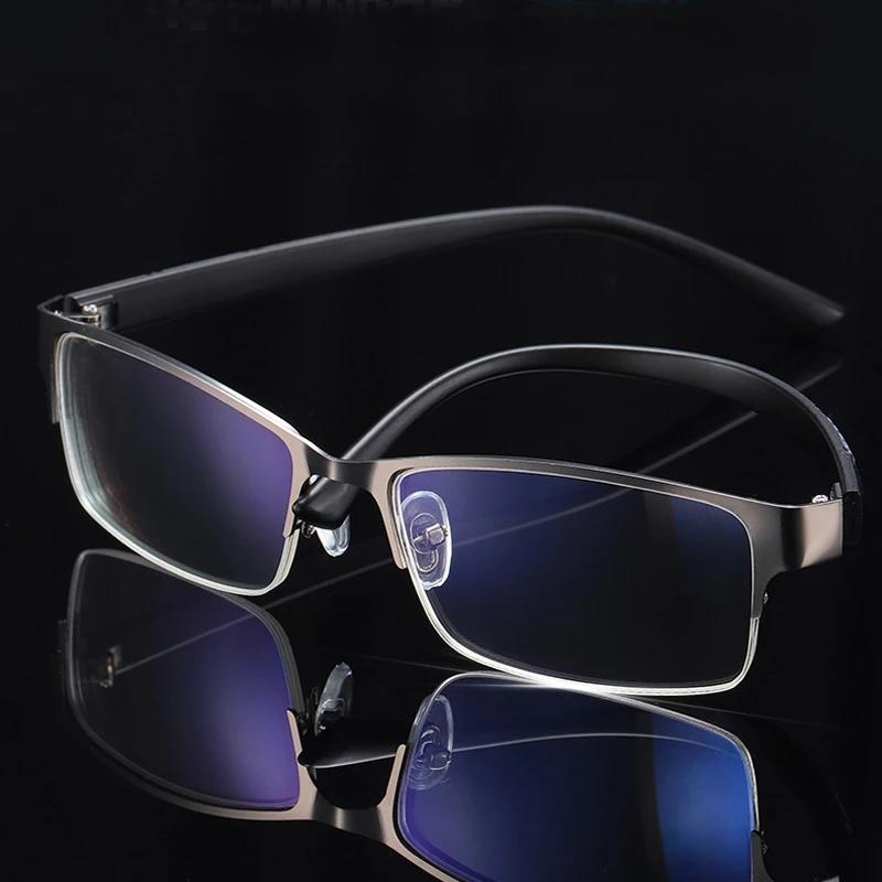 Trend Reading Glasses Men and Women Half Metal Frame Diopters Business Office Men Prescription Glasses  Oculos 0 To +4.0