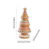 Gingerbread Christmas Village Tree Decor Figurines Festive Holiday Ornament Tabletop Mantel Shelf Home Decoration House Reindeer