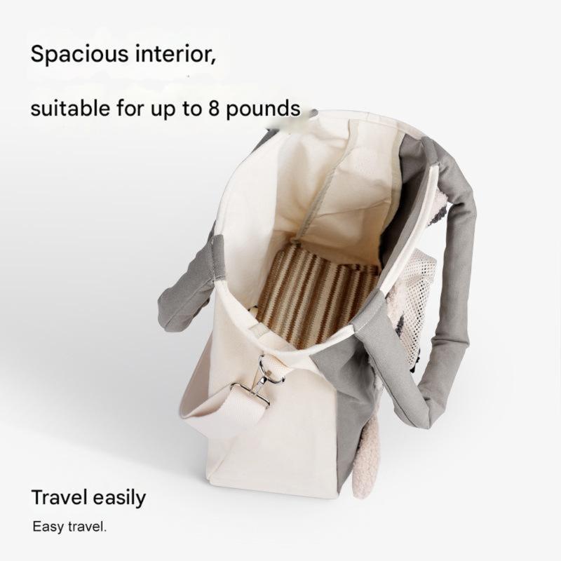 Comfortable Canvas Pet Carriers Bag with Open Top Design For Small Dog And Cats Shoulder Bag For Easy Carry Daily Outings