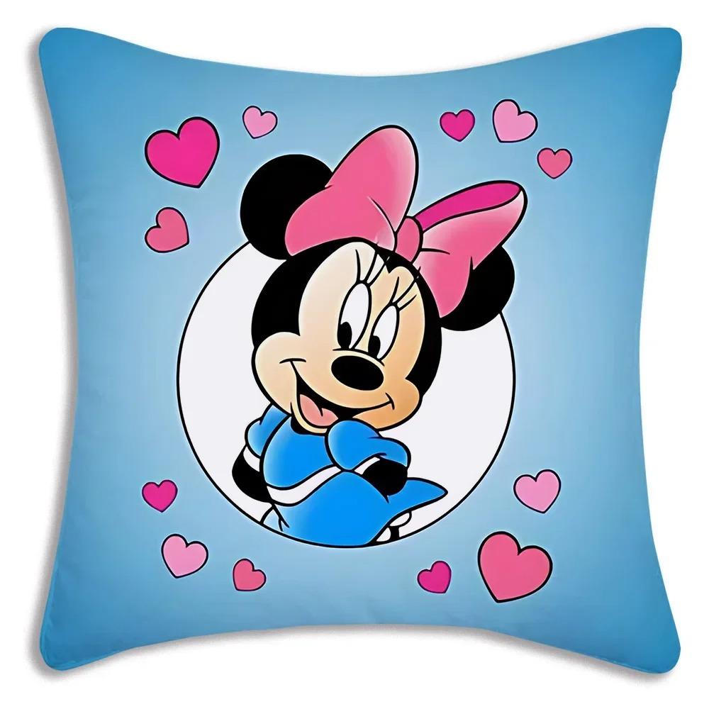 

Cartoon Cute Minnie Mouse Pillow Cover Cartoon Sofa Home Printed Cushion Cover 16x16Inch