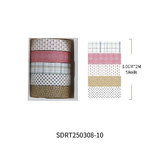 Chunxin Flower Language Boxed Japanese Paper Tape 5*1cm Wide Flowers and Leaves Dividing Line Hand Account Pastoral Flower Tape