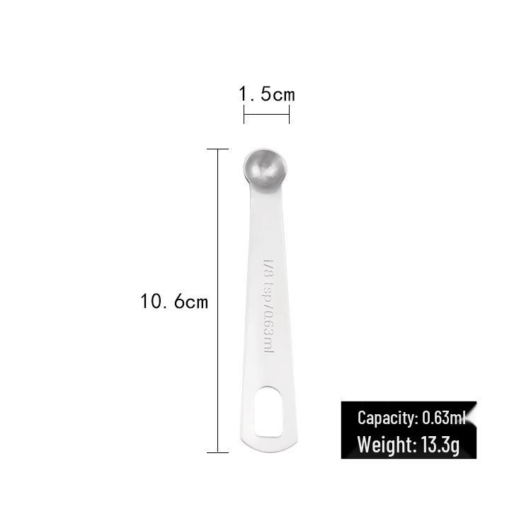 Six-Piece Stainless Steel Measuring Spoon Set for Kitchen and Baking