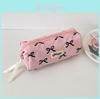 Modern Butterfly Bow Pencil Case With Polyester Fabric For Daily Makeup And Stationery Storage