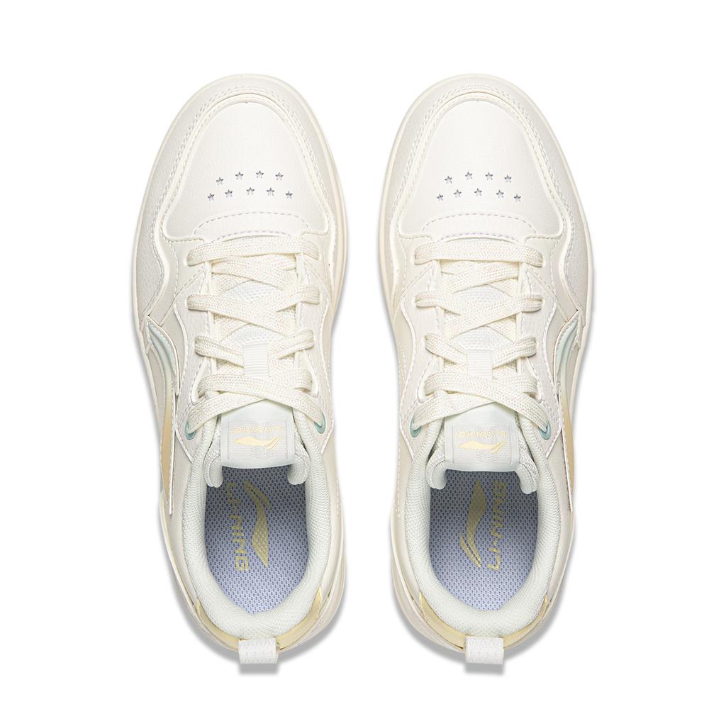 Li Ning Tianji Soft Low top Skateboard Shoes Women's White Yellow AGCW068-2