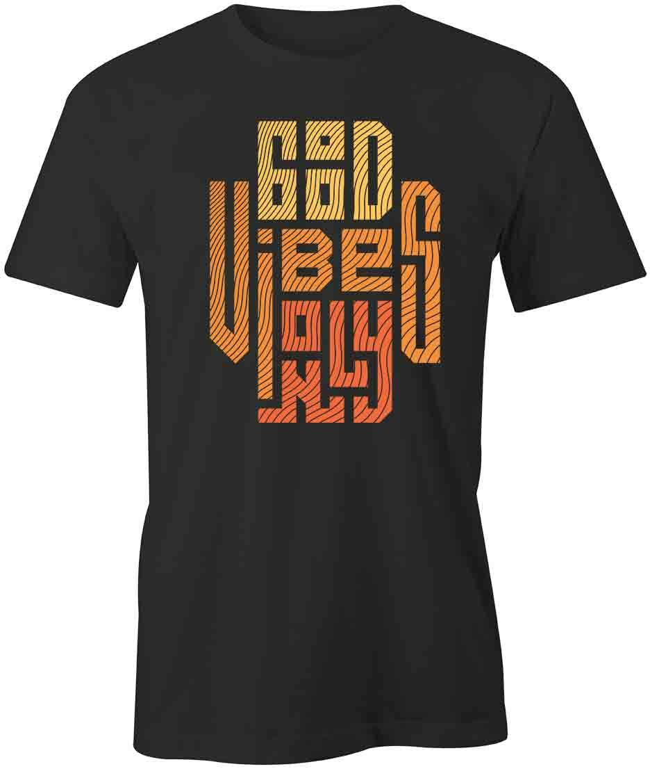 GOOD VIBES ONLY TShirt Tee Short-Sleeved Cotton POSITIVE CLOTHING S1BCA461 XXL