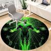 1pc Green Lantern Cosmic Office Round Area Rug, Under Office Chairs Bedroom Living Room Home Decor, Room Deco, Available in Various Sizes