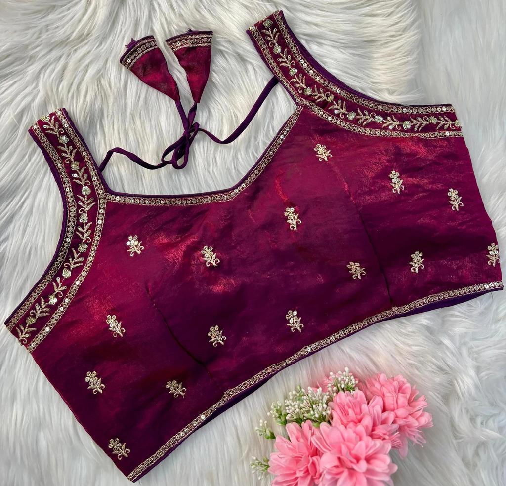Indian Women's Silk Blend Sleeveless Blouse Bollywood Party Wear Ethnic Choli