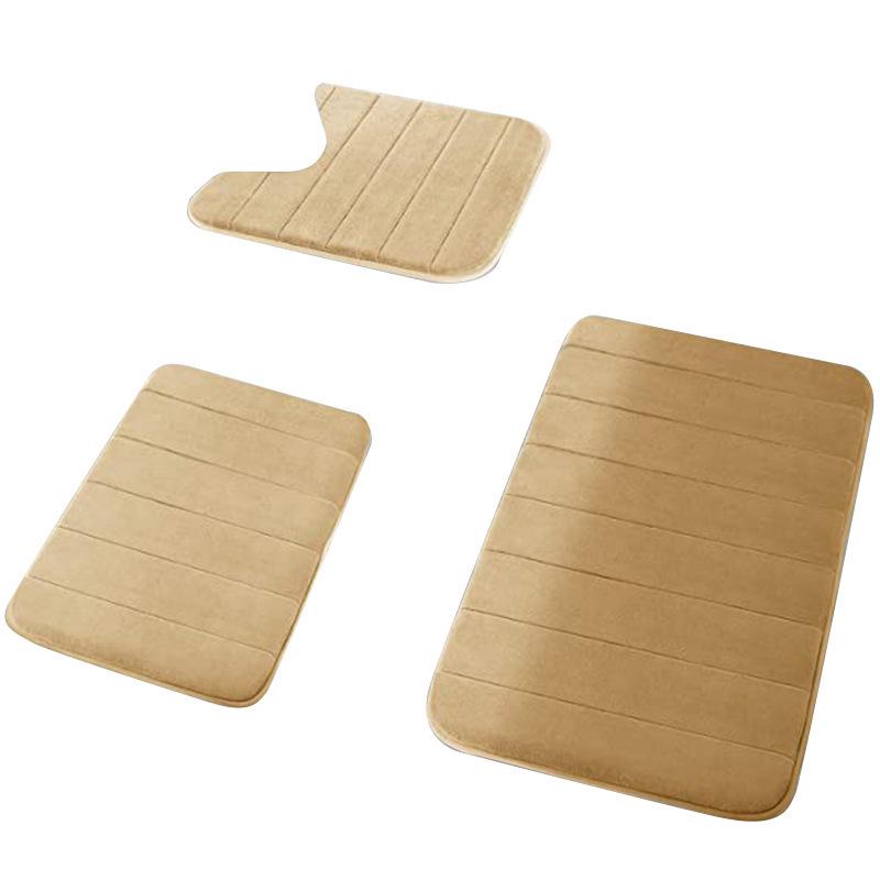 Soft Absorbent Coral Fleece Floor Mat – Solid Color, Wear-Resistant for Home, Bathroom, and Entrance