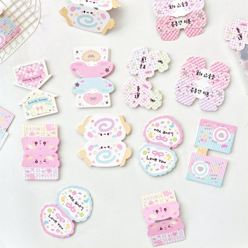 40pcs/set Cartoon DIY Decor Photocard Paper Kawaii Creative Design Bow Butterfly Photocard Package Holder Student Supplies