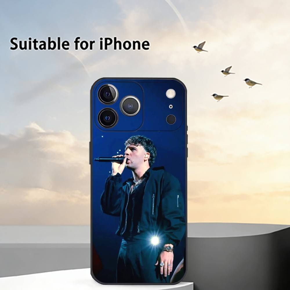 

R-Rapper Quevedo Phone Case For iPhone 17,16,15,14,13,12,11 Plus,Pro Max,XS,Soft Silicone Black Cover iPhone17