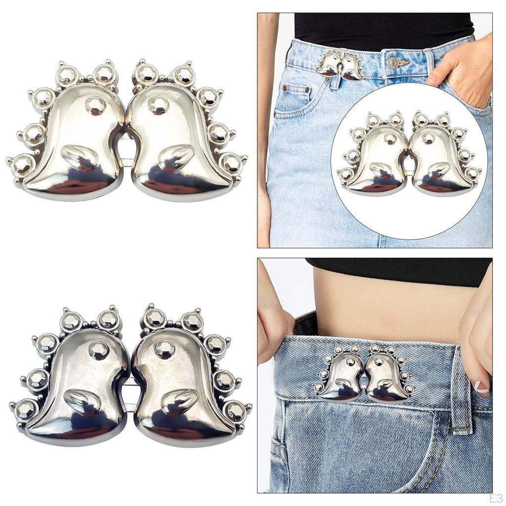 Adjustable Waist Buckle Jeans Button Pin Instant Adjust Pants Fashion No Sewing Required