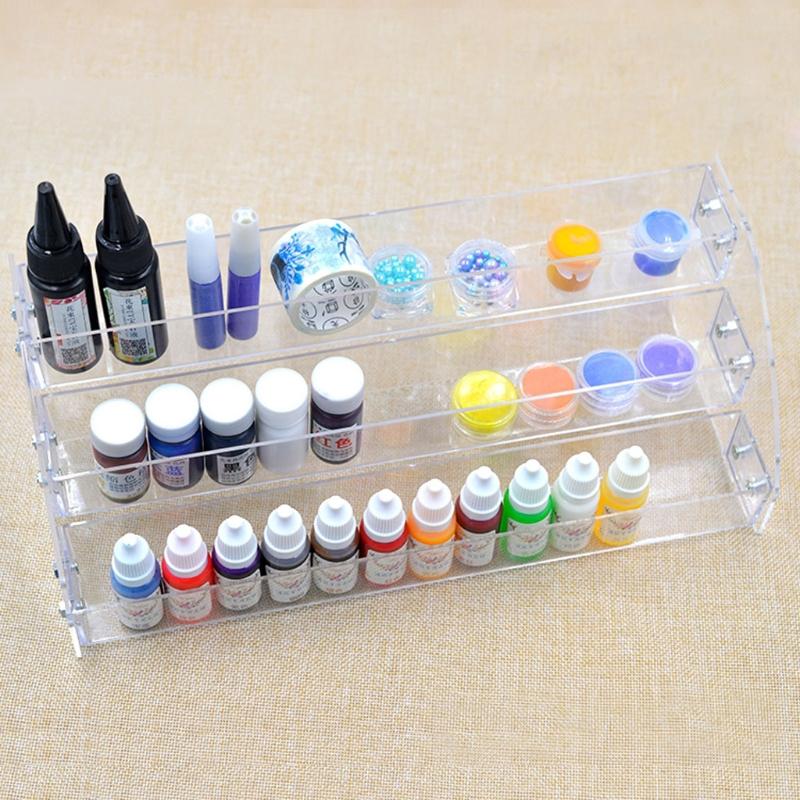 Acrylic Nail Polish Organiser 2-7 Tiers Tier Clear Nail Polish Holder Essential Oil Organiser Shelves Display Rack Stand