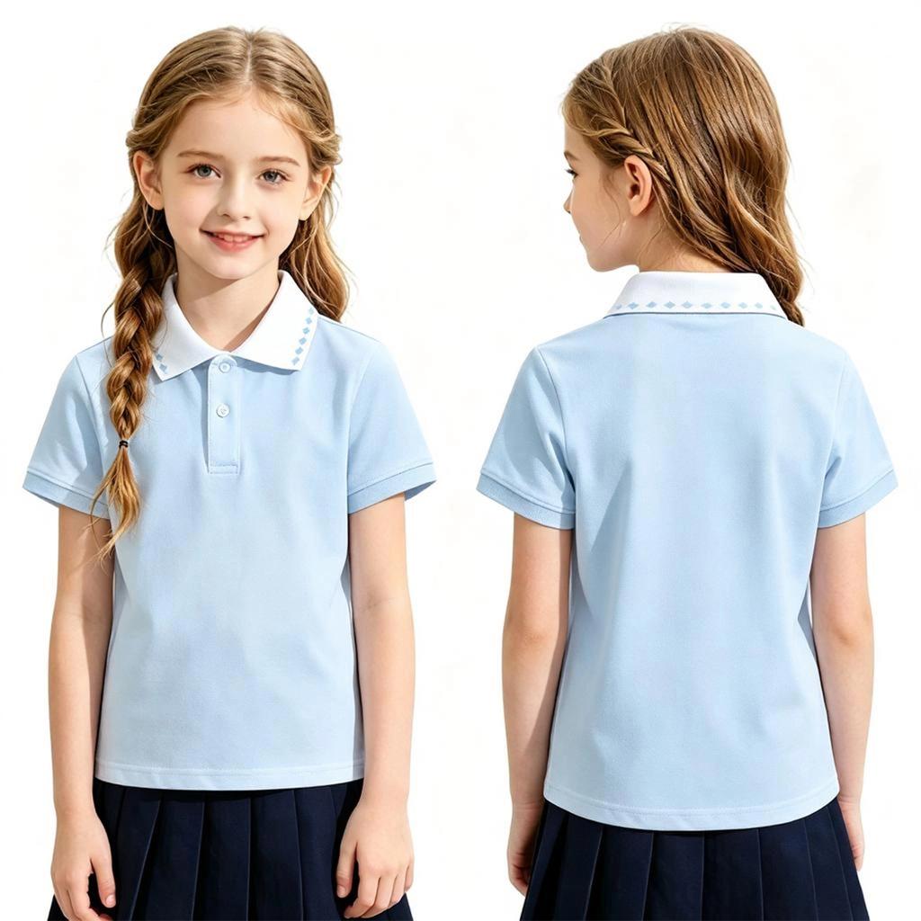 Children's Quick-Dry T-Shirt for School Uniform Daily Wear