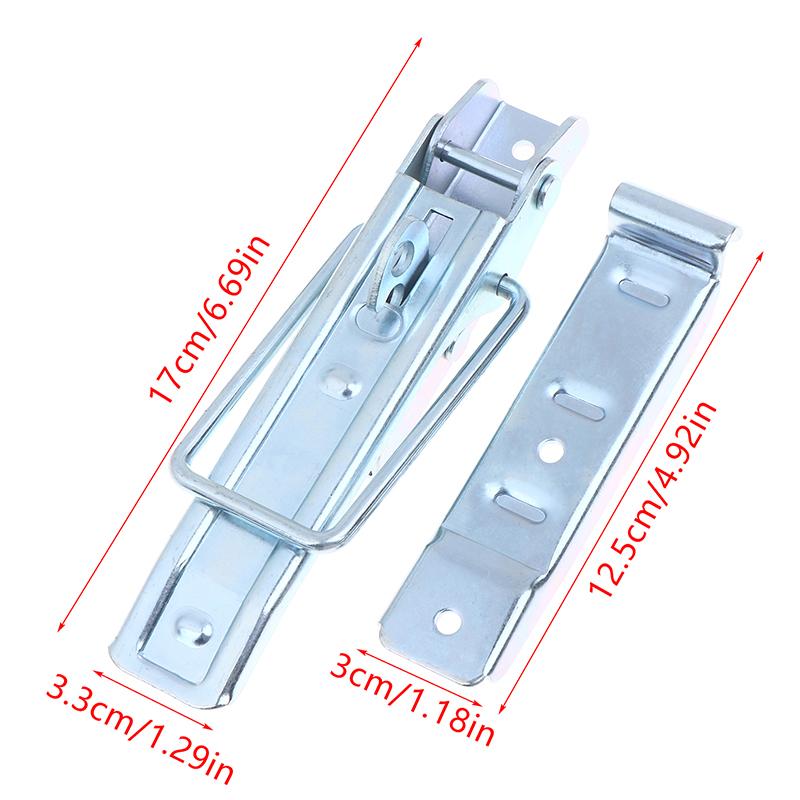 

1Set Heavy Duty Trailer Locking System Flip-Type Large Clip On Mechanism Keyed Coded For RV, Boat, Caravan, Truck, Trailer серебряный