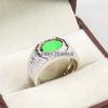 Jade Oval Cut Gemstone With 925 Sterling Silver Ring For Men's #B175 JL375675709137