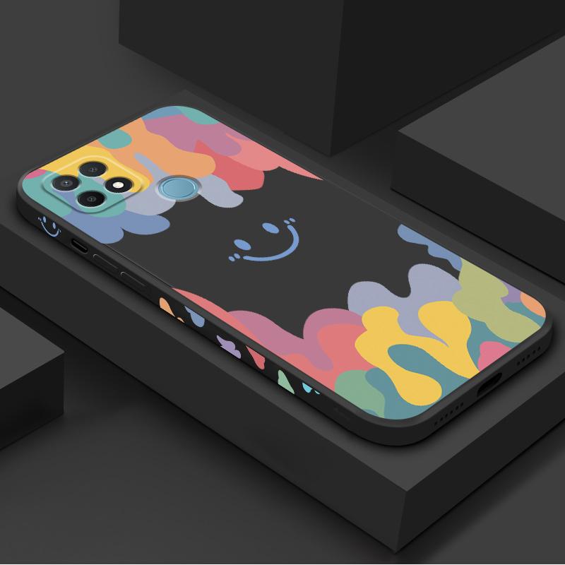 

Мягкий силиконовый чехол Smile Emoji для iPhone OPPO VIVO, полная защитная задняя крышка с прямым краем для объектива камеры