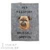 Griffon Bruxellois, Brussels Griffon - Dog passport case, document case, gift for the traveller from the Art-Dog brand