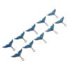 10x Enamel Tail Charms Pendants DIY Bracelet Necklace Crafts Silver Plated