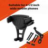 Innovative Offset Base Motorcycle Phone Mount with 360 Rotation Metal Plastic Phone Support for Stable Navigation View