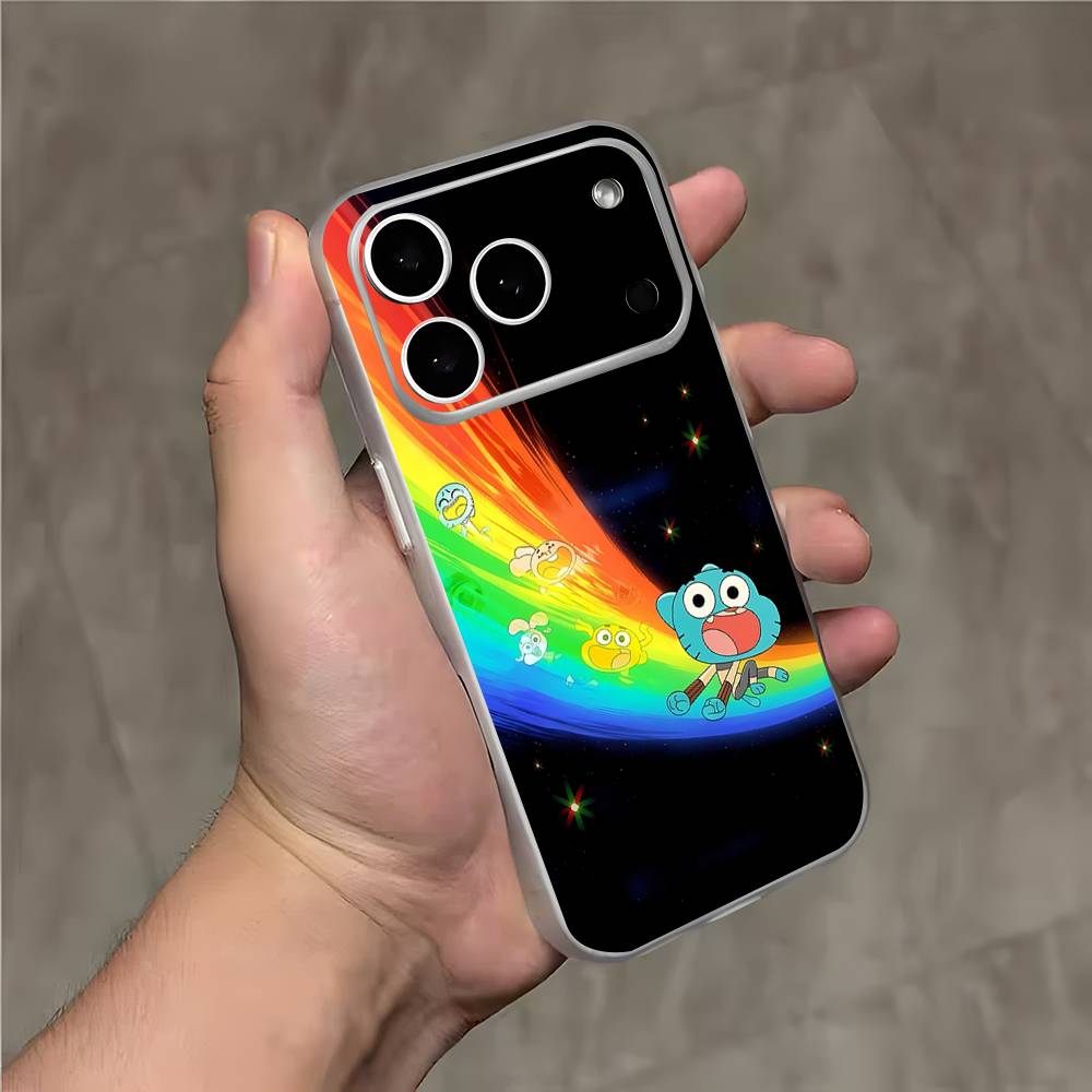 Amazing World G-GumballS Magnetic Wireless Charging Transparent White Phone Case For iPhone 17,16,15,14,13,12,11,Pro,Max,Plus