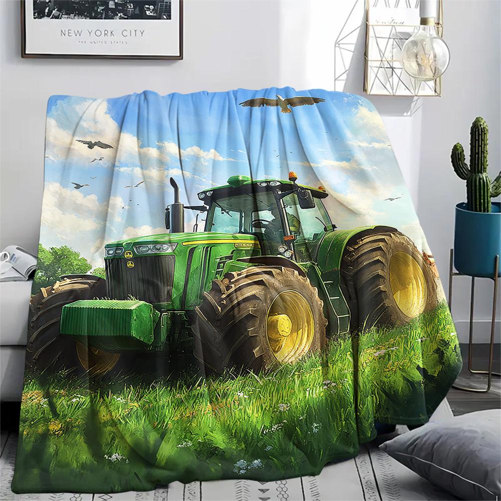 Truck Print Flannel Blanket, High quality Comfortable for All Seasons, Home Decor, Warmth and Comfort, Perfect for Christmas Gifts