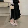 Hongkong Spitze spitze Zehenpartie dünner Absatz Schleife High Heels Damen Frühling und Sommer neue Mode Taschenkopf Halbschuhe
