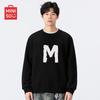 MINISO Men's Heavyweight Letter Print Round Neck Pullover Sweatshirt