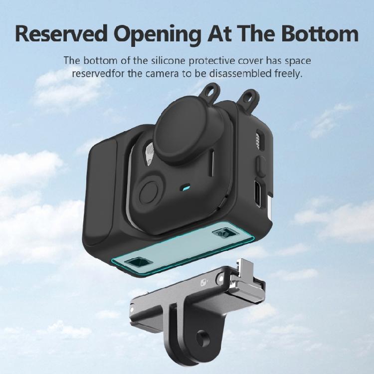 Shock Absorbing Silicone Housing Case Sleeve Shell For Small Action Device Slip Resistant Lightweight Protective Cover