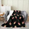 Popcorn Pattern Series Printed Blanket for Sofa Bed Travel Camping Living Room Office Conditioning Blanket for All Seasons Gifts