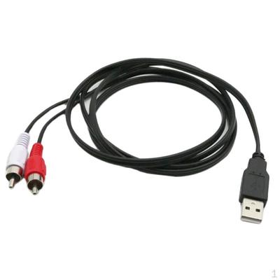 AV-Kabel mit Stecker auf 2 Cinch-Buchsen