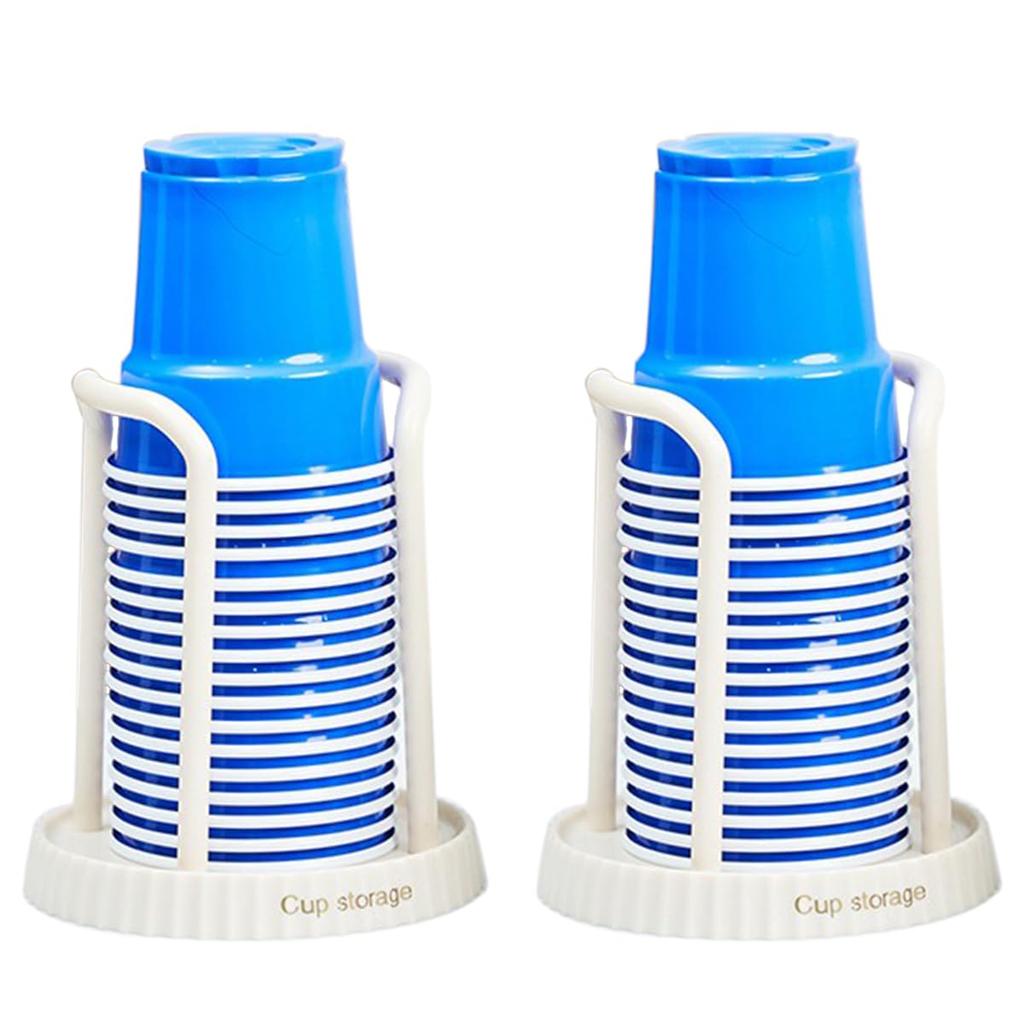 4 PACK Bathroom Cup Dispenser, Plastic Cup Holder, Disposable Cup Holder, Cup Dispenser for Restaurant, Coffee