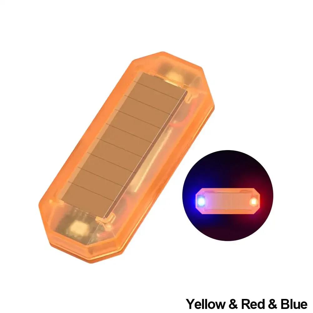 Mini LED Solar Power Bil Varningsljus Natt Säkerhet Simulerat larm Trådlös Stöldskyddslampa Strobe Dummy Larmlampa