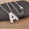 Nidin Hot Sale Pave Crystal Zircon A-Z Letters Pendant Necklace Male And Female Couples Name Initials Alphabet Jewelry Fine Gift