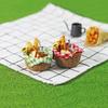 1 Set Play Kitchen Food Toy Cute Mini 1/6 Scale Miniature Dollhouse Diy Honey Bread Basket Model For Doll Accessories