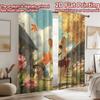 2D flat printing 2pcs Party Curtains Cute Shiba Inu Scarecrow Autumn Leaves Digital Printed Polyester Drapes Seasonal Party &
